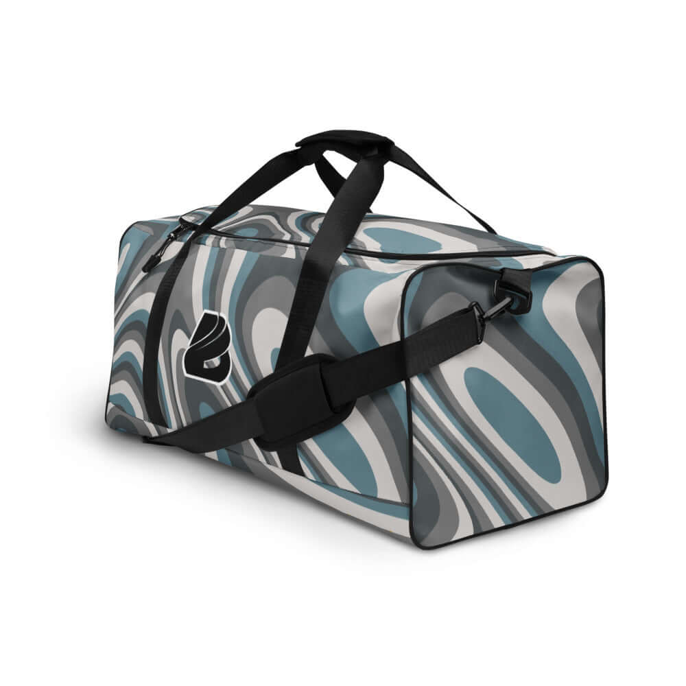 Stylish Weekender N°10 with abstract pattern design, ideal for travel, daily errands, gym use, featuring adjustable shoulder straps.