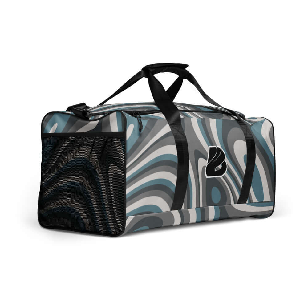 Weekender N°10 travel bag with stylish pattern, perfect for trips, daily errands, or gym use, featuring adjustable shoulder straps.