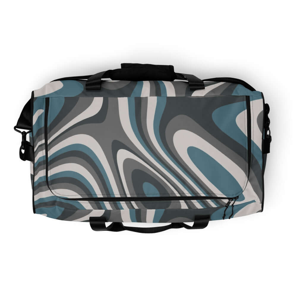 Stylish Weekender N°10 travel bag with abstract design, perfect for trips, daily errands, or gym use, featuring adjustable shoulder straps.