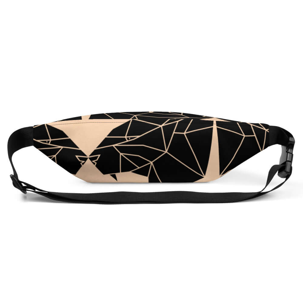 Gürteltasche N°8 with geometric pattern, featuring adjustable strap and inner pocket, ideal for travel and festivals.