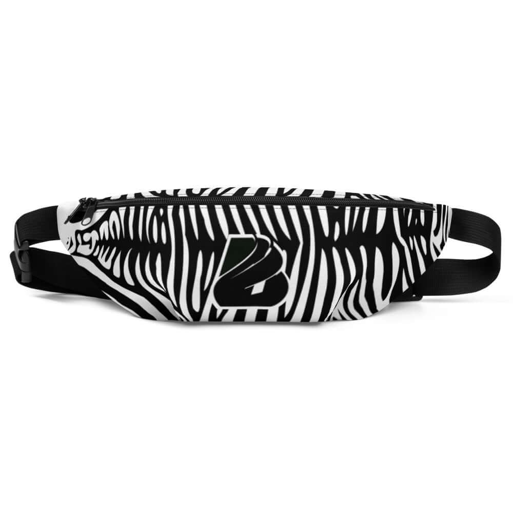 Gürteltasche N°19 in Zebra-Muster mit verstellbarem Riemen ideal für Festivals und Reisen