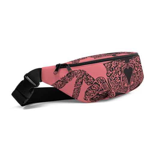 Gürteltasche N°16 in pink, ideal für Reisen und Festivals, mit Innentasche und verstellbarem Riemen, modisch und praktisch.