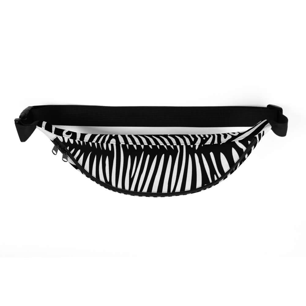 Gürteltasche N°19 Zebra-Muster Gürteltasche, verstellbarer Riemen, Innentasche, perfektes Accessoire für Reisen und Festivals.
