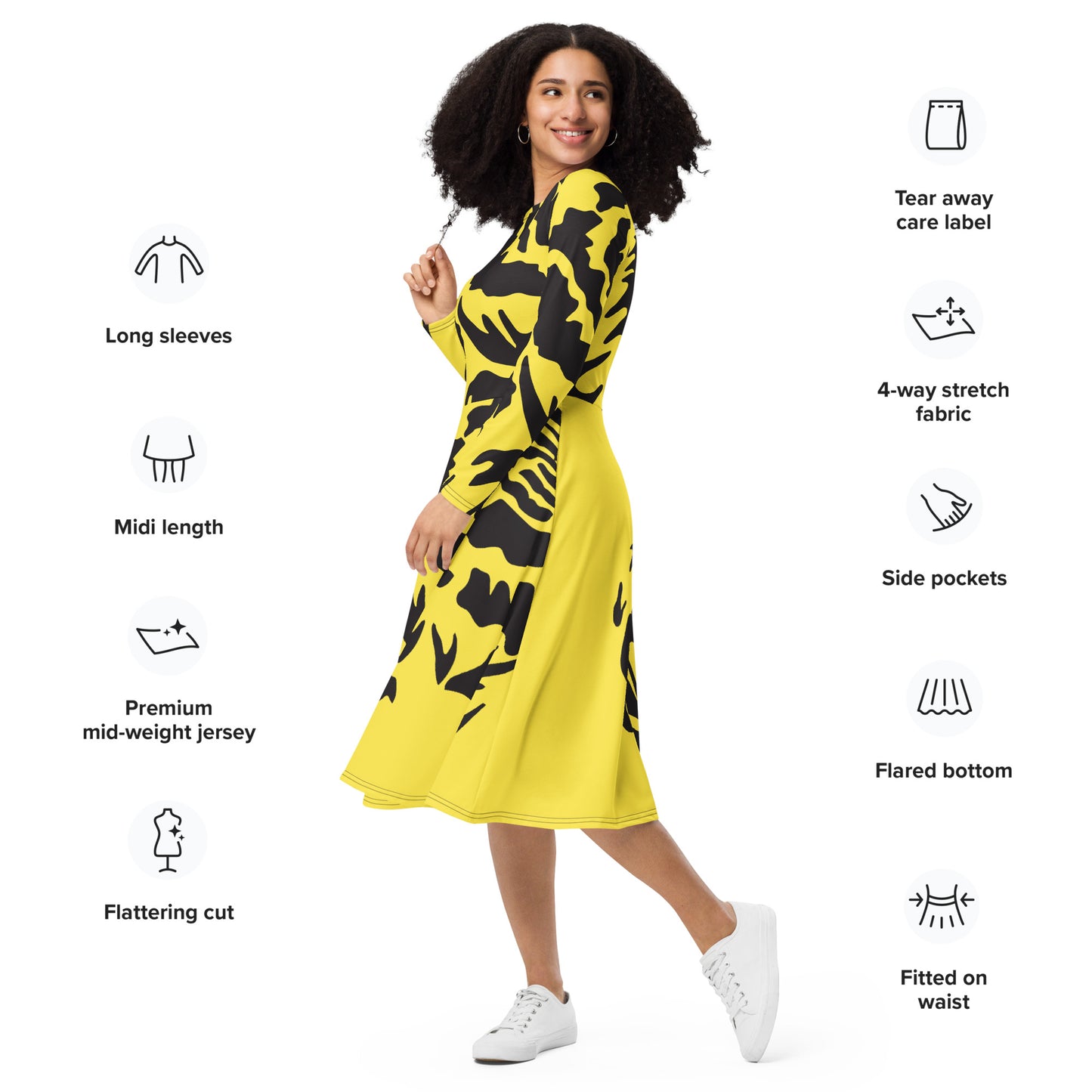 Langärmliges Midikleid N°2 BONBOZZ
