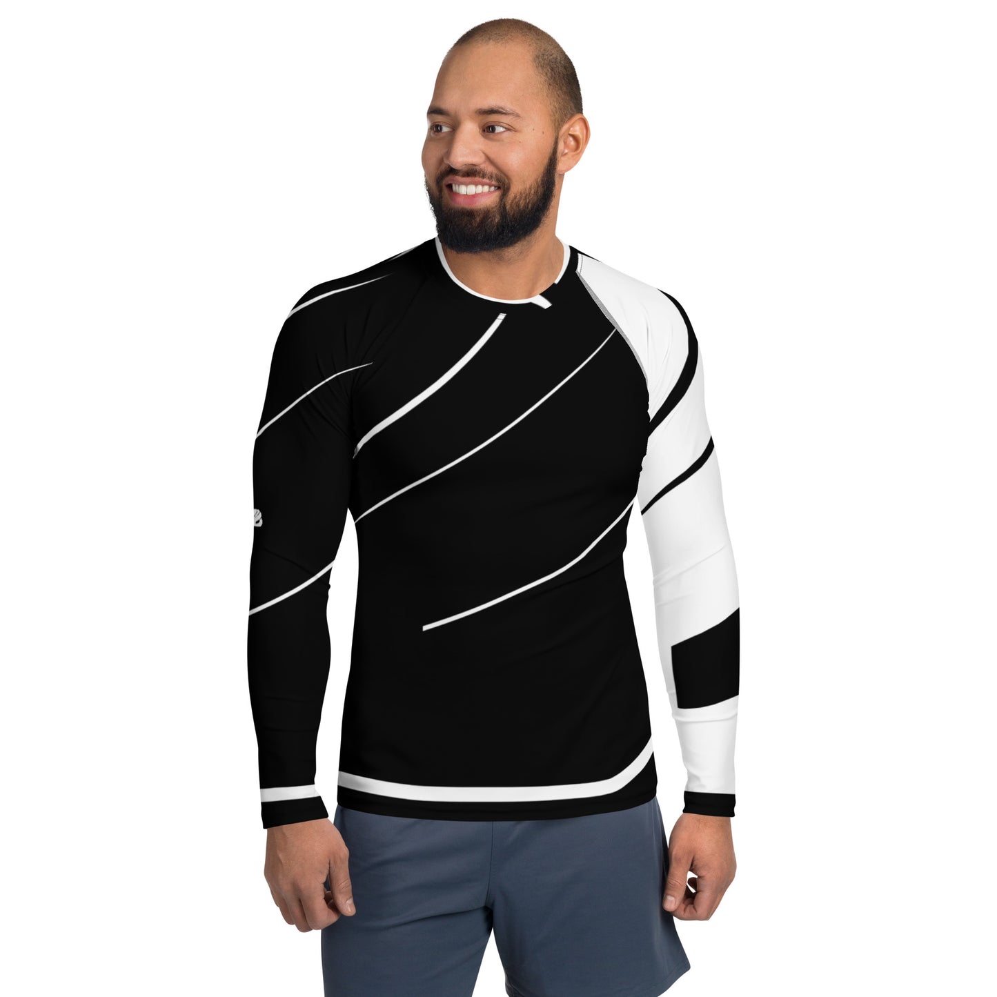 Herren-Rash-Guard N°29, langärmlig, sportlicher Look, schützt vor Sonne und Wind, ideal für sportliche Aktivitäten.