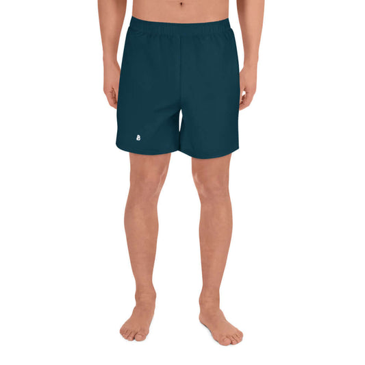 Recycelte Sport-Shorts für Herren N°0 in Blau, ideal für Laufen, Schwimmen und Fitness, hergestellt aus recyceltem Polyester.
