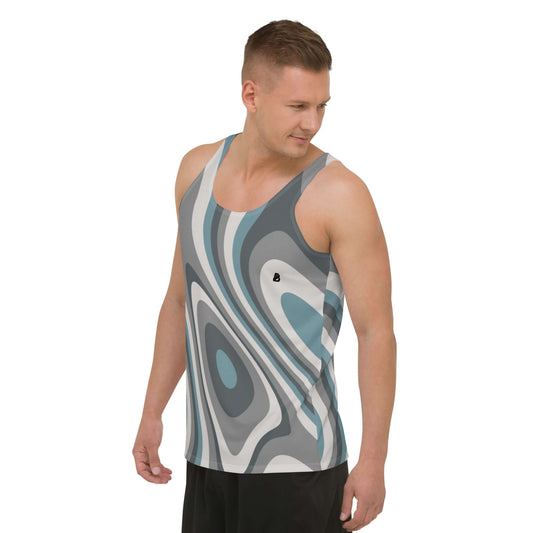 Unisex Tank-Top N°8 featuring vibrant colors and soft material with a relaxed fit for a stylish and comfortable look.