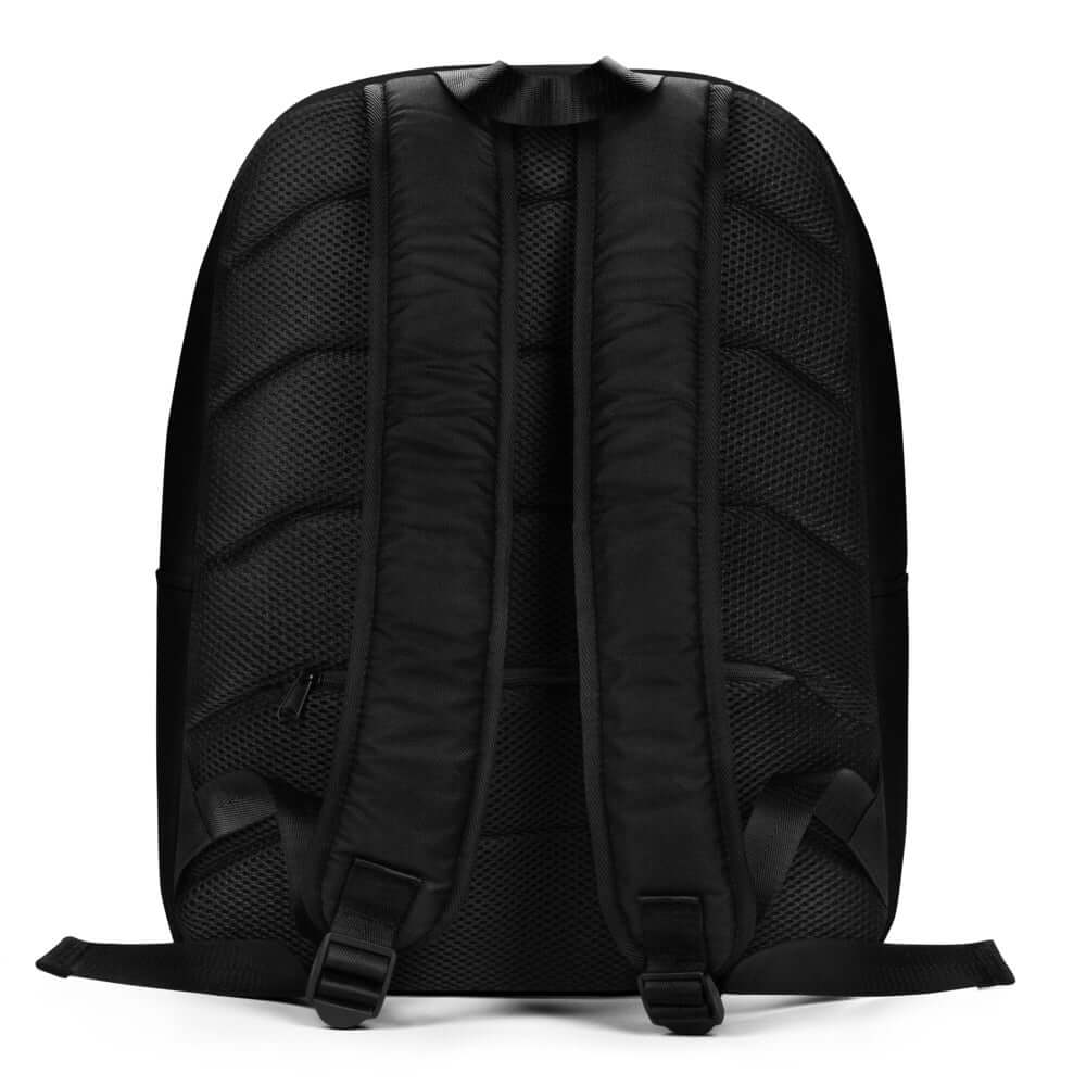 Rückansicht des Minimalistischer Rucksack N°2 mit gepolsterten Trägern und verstecktem Fach aus 100 % Polyester, ideal für Alltag und Pendeln.