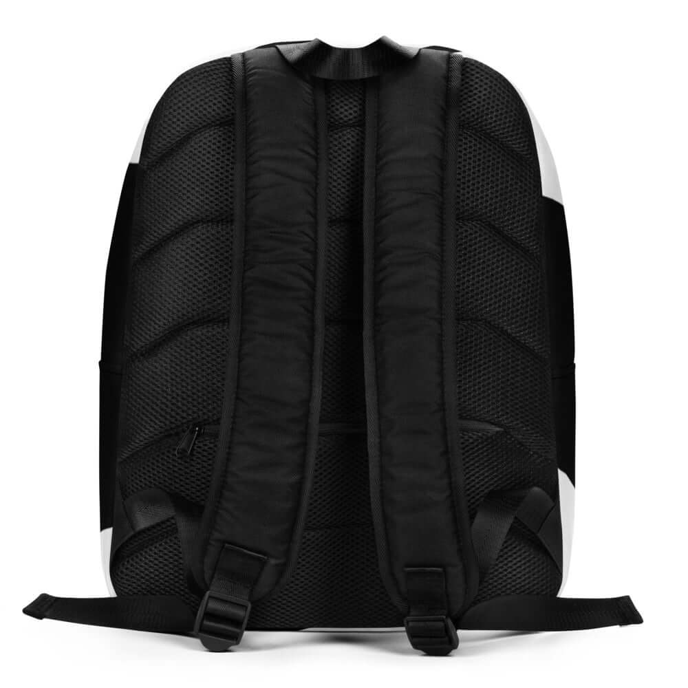 Rückansicht des Minimalistischer Rucksack N°8 mit gepolsterten Schultergurten und verstecktem Fach, ideal für Sicherheit und Komfort.