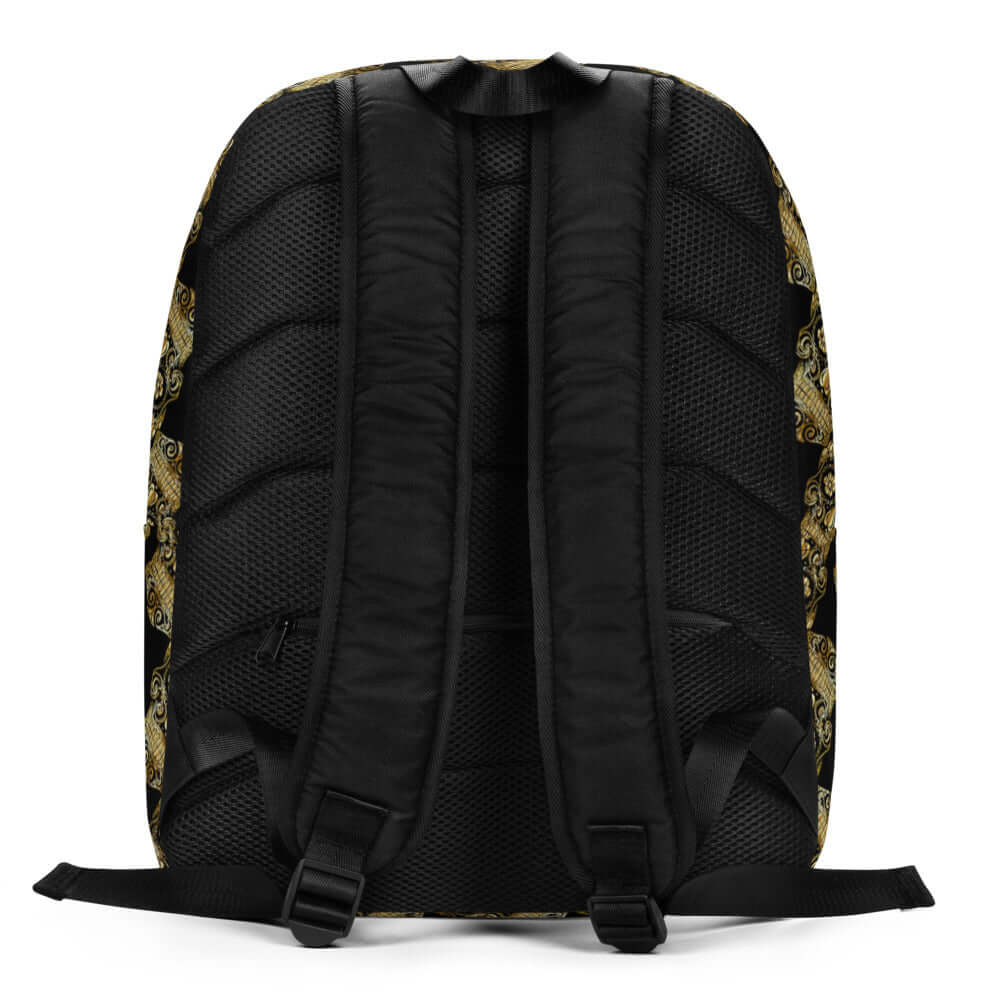 Back view of the Minimalistischer Rucksack N°10 showing padded straps and hidden storage compartment for secure valuables.