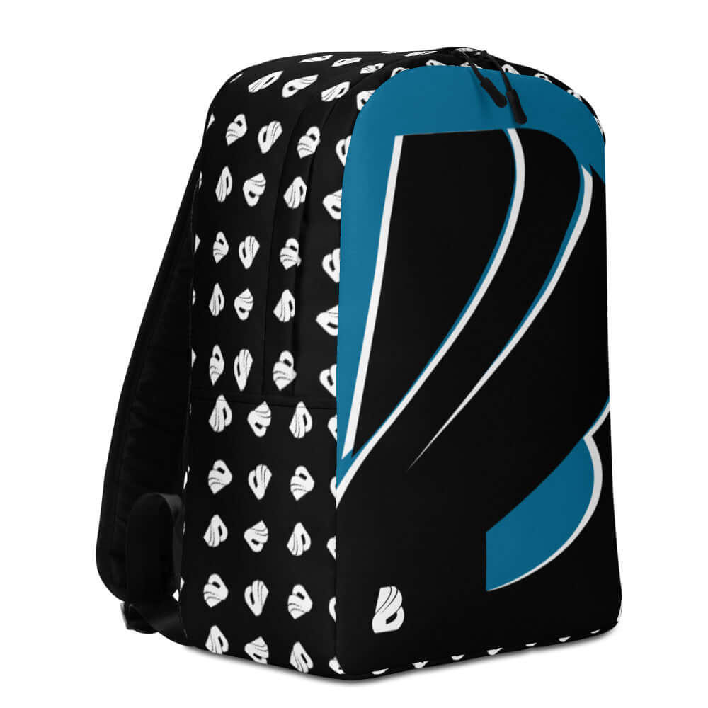 Minimalistischer Rucksack N°7 with abstract design, featuring hidden pocket and laptop compartment for secure storage.