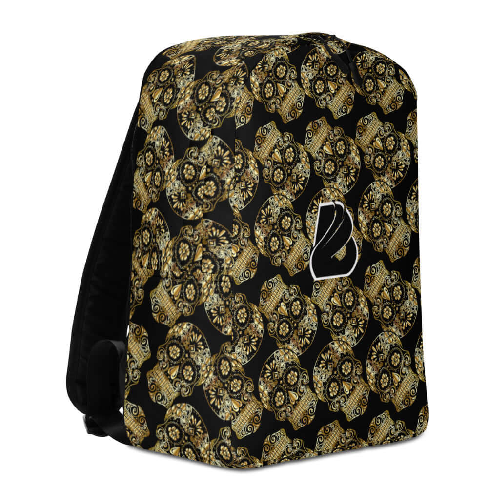 Minimalistischer Rucksack N°10 mit stilvollem Muster und verborgener Tasche, aus 100% Polyester, ideal für Laptop und Wertgegenstände.