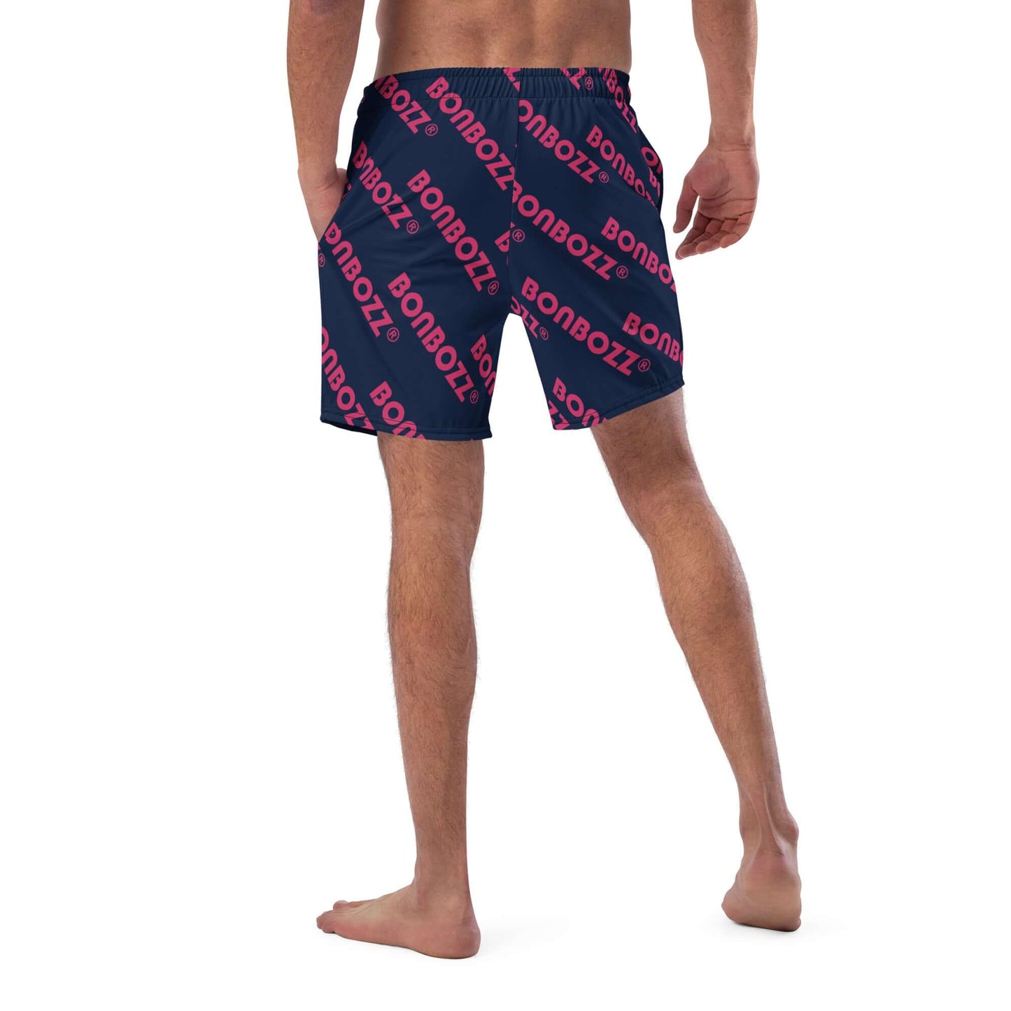 Herren-Badehosen N°9 with quick-drying, breathable fabric, showing back view with stylish design and multiple pockets.