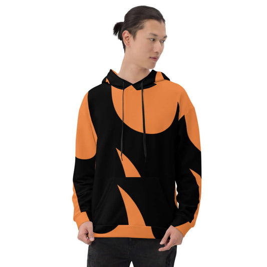 Unisex-Kapuzenpullover N°2 mit lebendigem Druck, weicher Stoff, ideal für kühle Abende, lockere Passform, komfortabler Hoodie für alle.