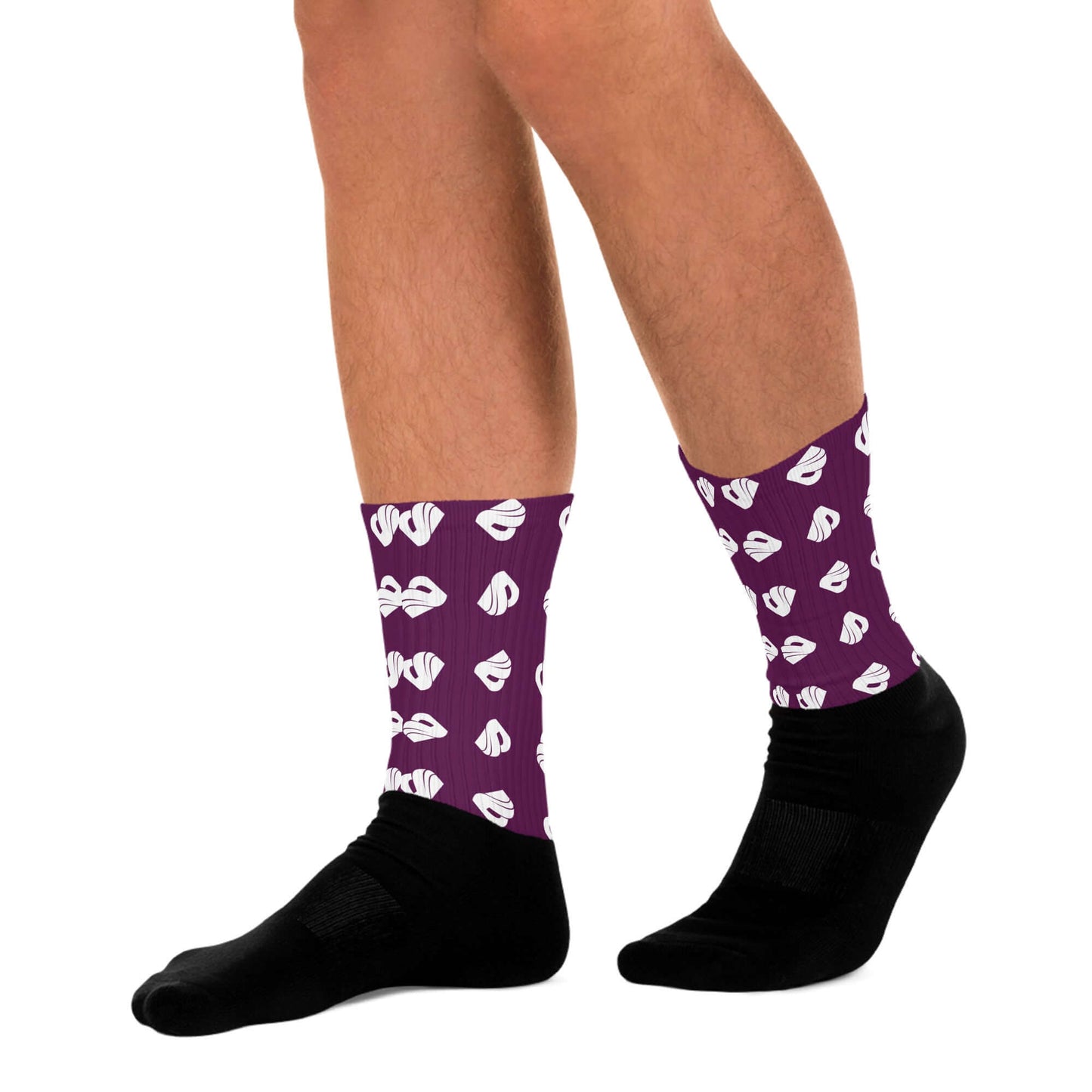 Socken N°11 with black foot and vibrant ribbed design, comfortable with padded sole; ideal for men and women. Size chart available.