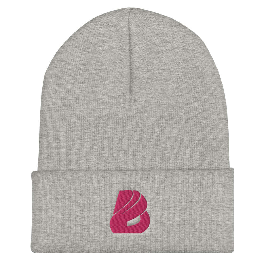 Umgeschlagene Beanie N°1 in Grau, kuschlige Mütze mit Umschlag, Unisex, 100% Turbo-Acryl, hypoallergen, warm und stilvoll.