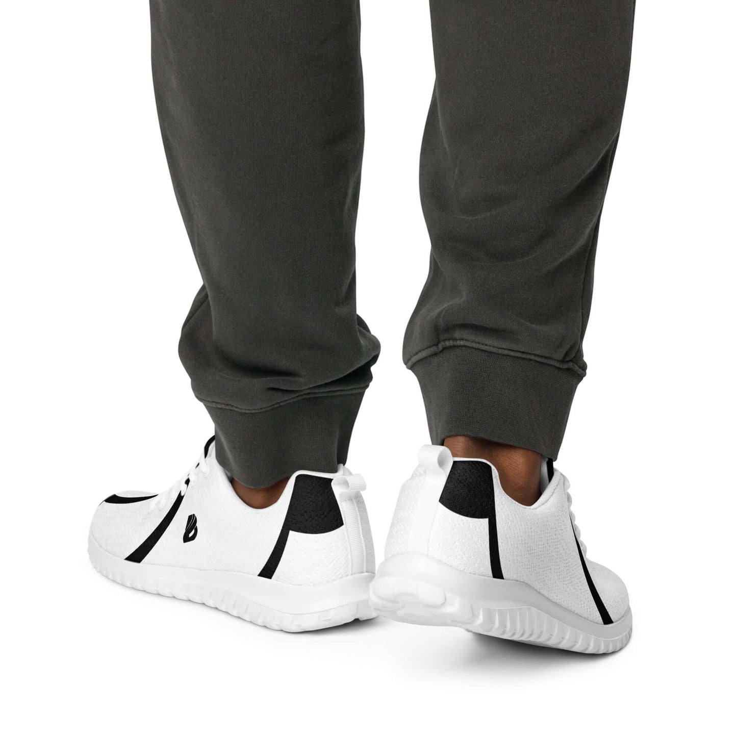 Herren-Turnschuhe N°0, weiße Sportschuhe mit Flyknit-Material und EVA-Gummisohle, ideal für Komfort und Stabilität.