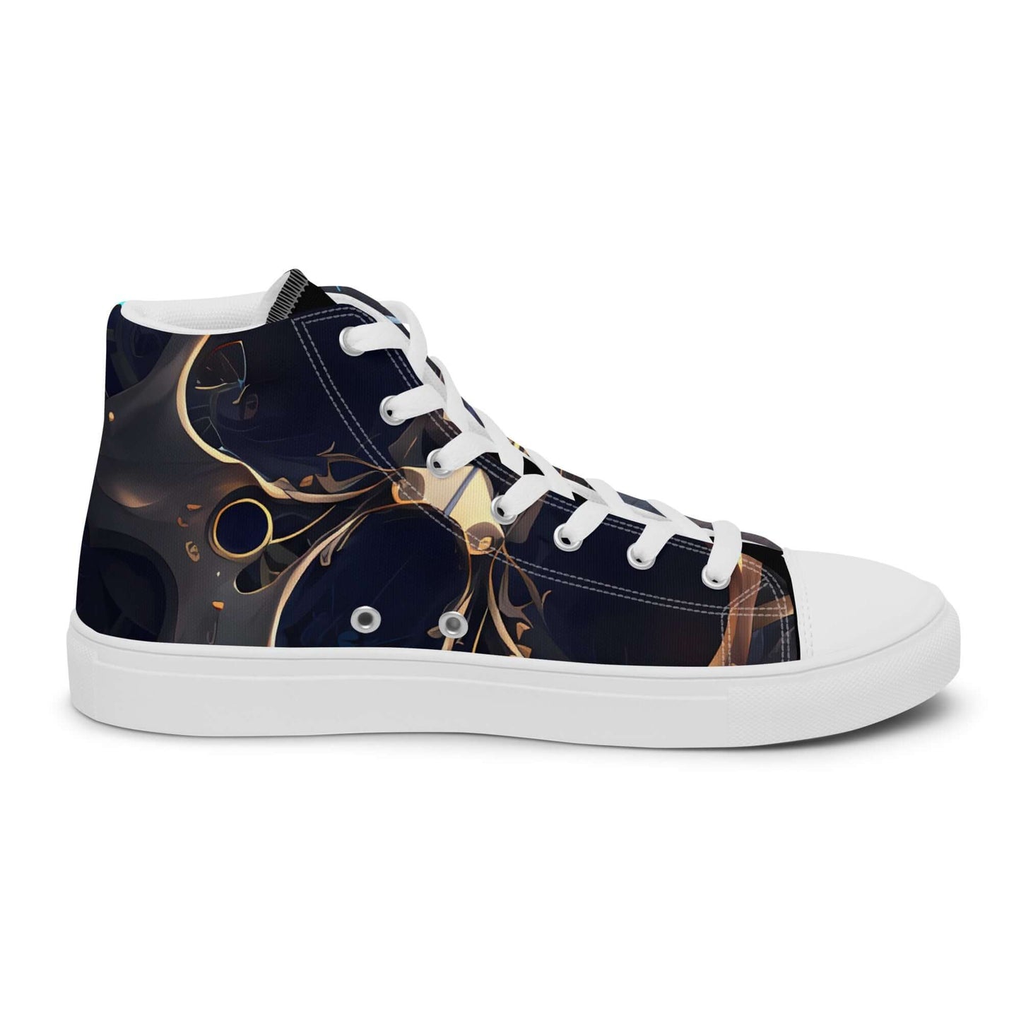 High-Top Leinenschuhe für Herren N°2 with elegant design and white laces, featuring a breathable lining and EVA rubber sole.