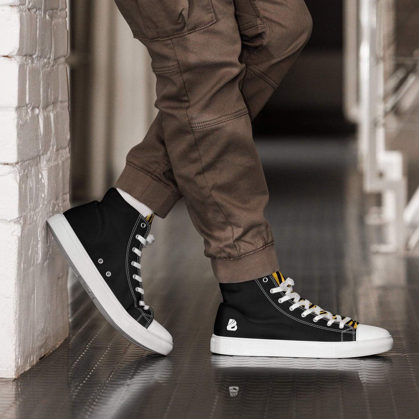 High-Top Leinenschuhe für Herren