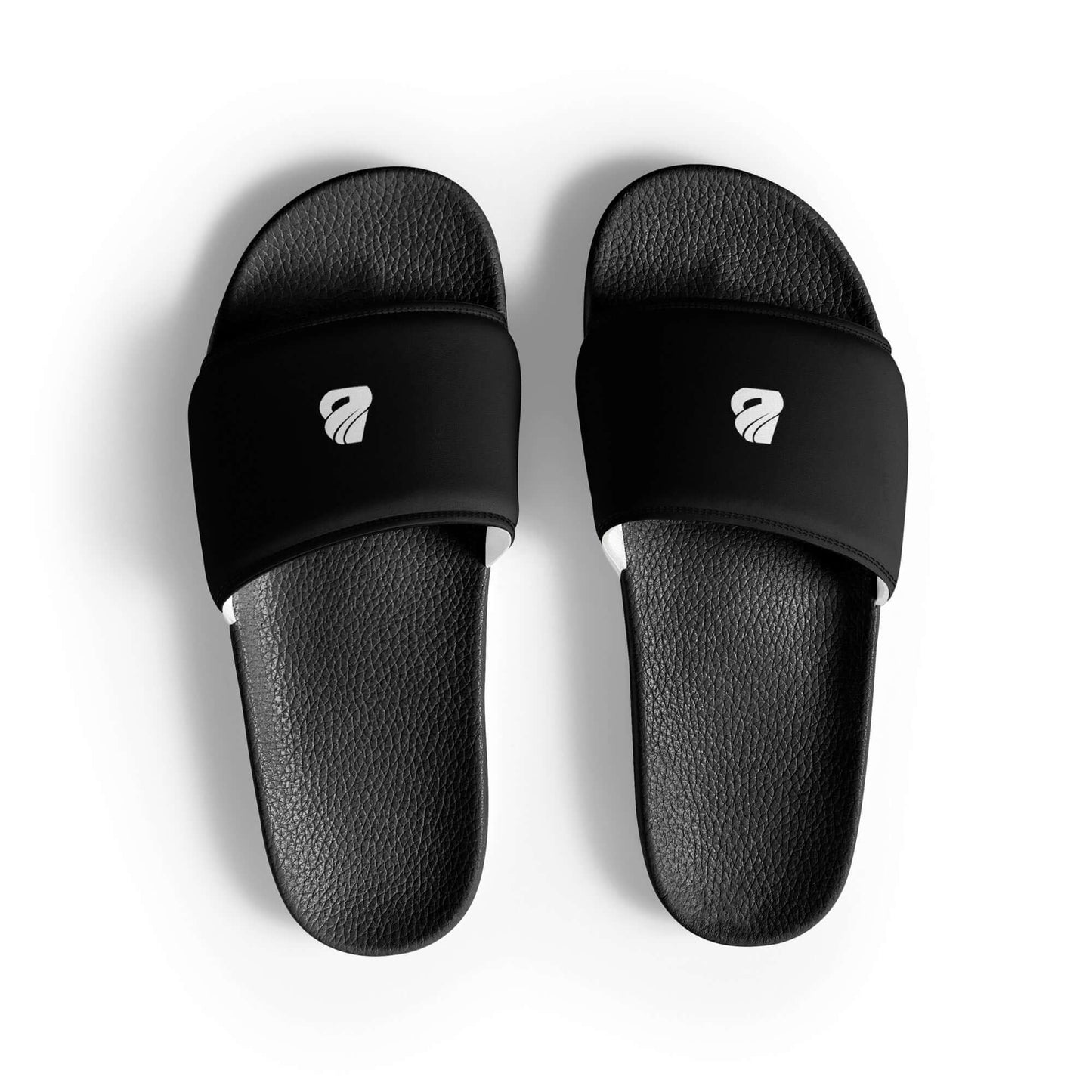 Herren-Schlappen N°1 black slides with padded strap and textured footbed