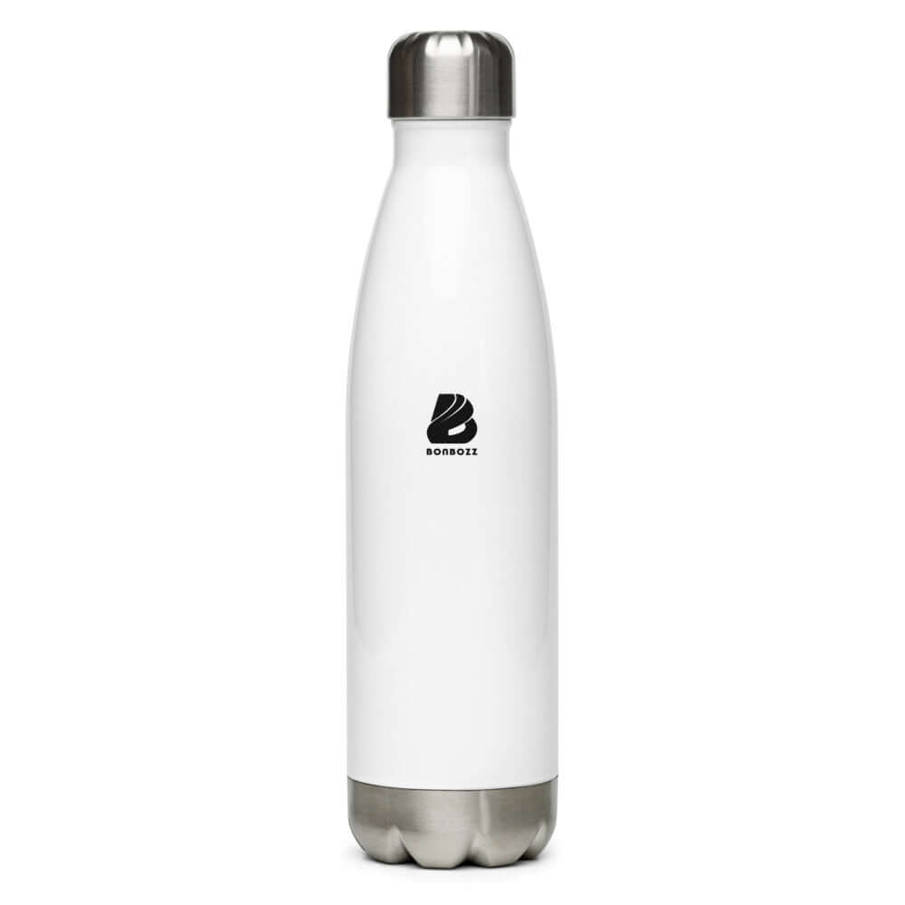 Edelstahl Trinkflasche N°0, 500ml insulated, white with silver cap, ideal for maintaining drink temperature, odor-free, leak-proof.