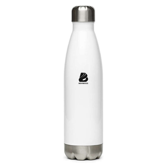 Edelstahl Trinkflasche N°0, 500ml insulated, white with silver cap, ideal for maintaining drink temperature, odor-free, leak-proof.