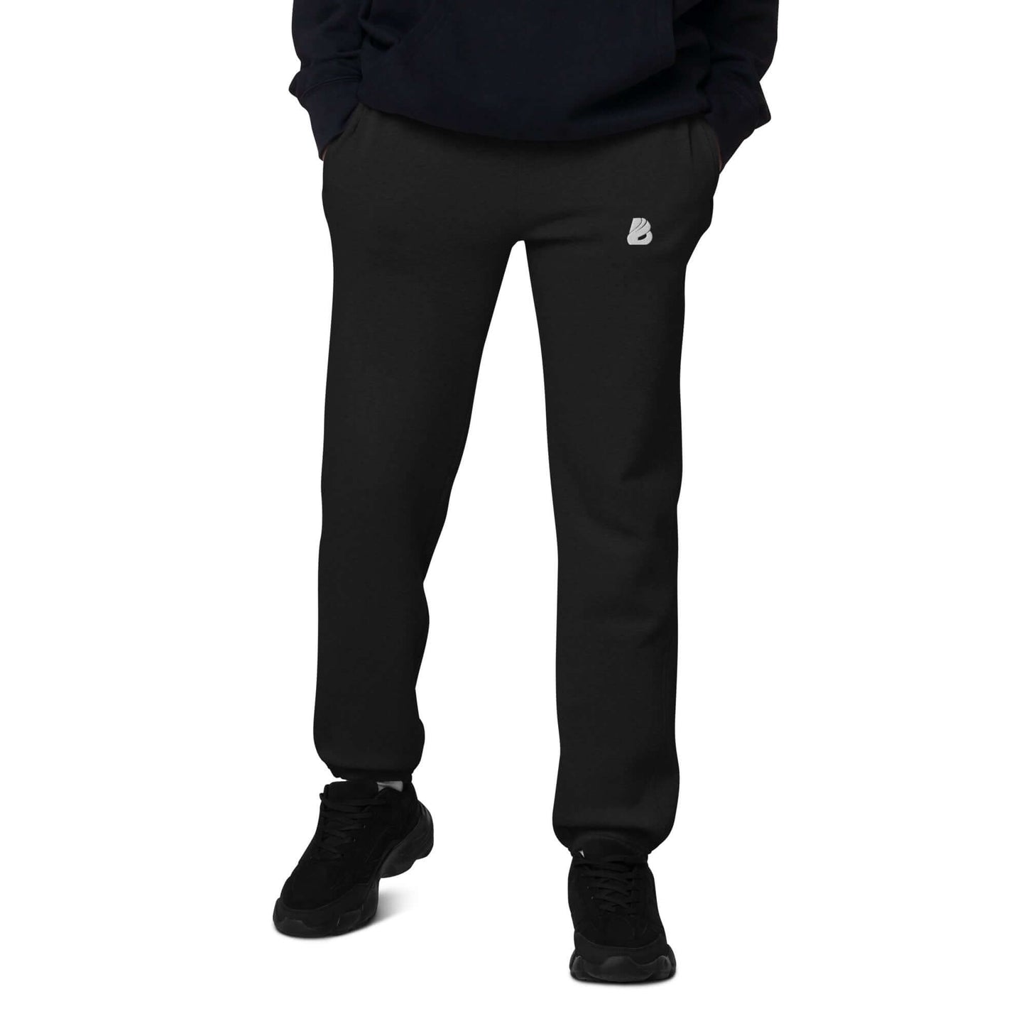 Unisex Jogginghose mit lockerer Passform N°0 in schwarzem Design, ideal für Komfort und Stil in Alltagssituationen.