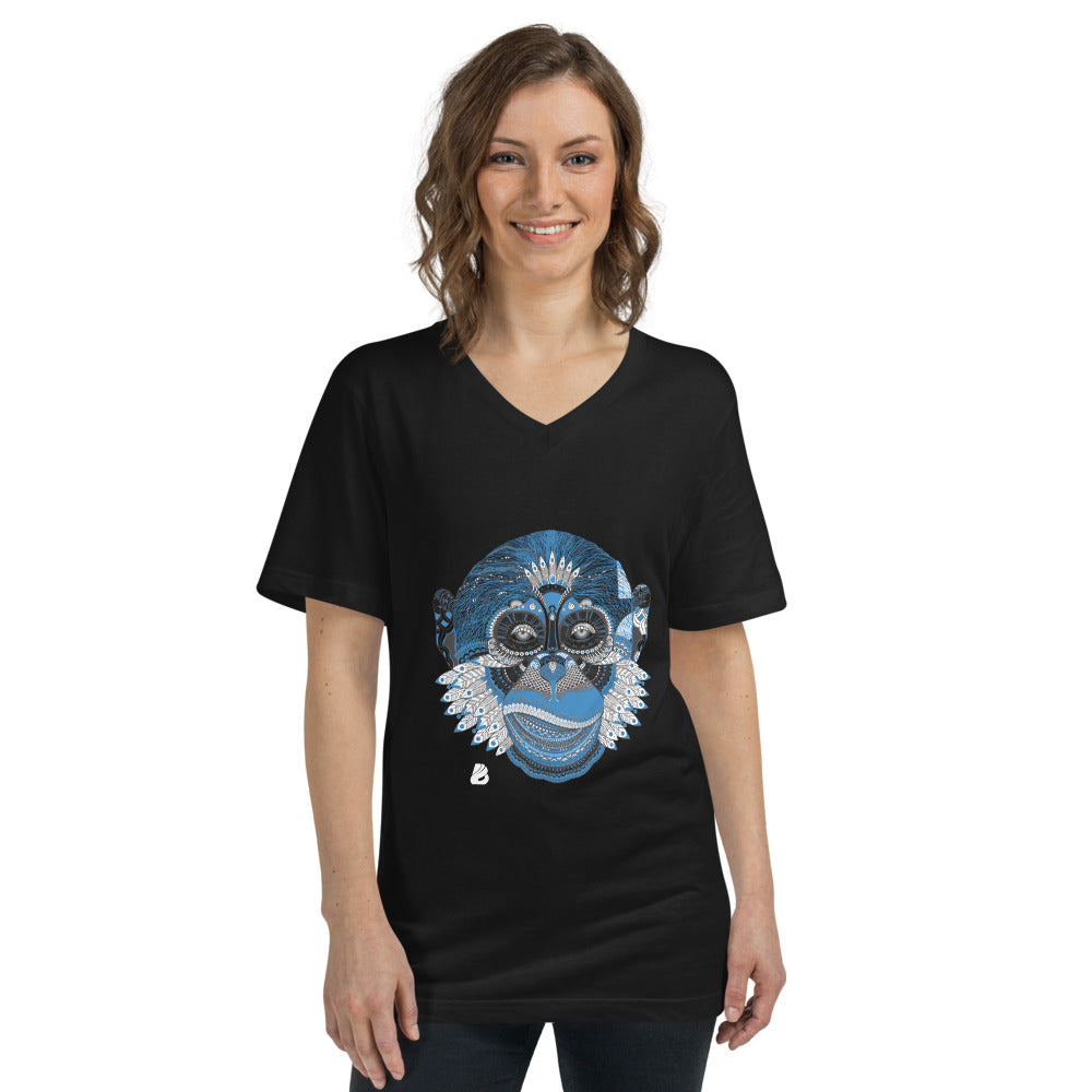 Kurzärmeliges Unisex-T-Shirt mit V-Ausschnitt N°0 BONBOZZ XS