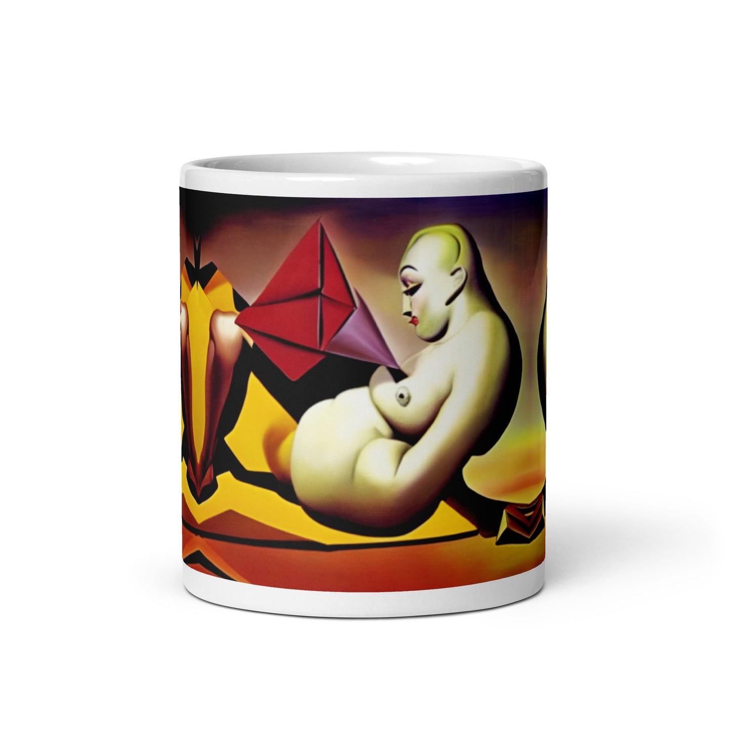 Weiße, glänzende Tasse