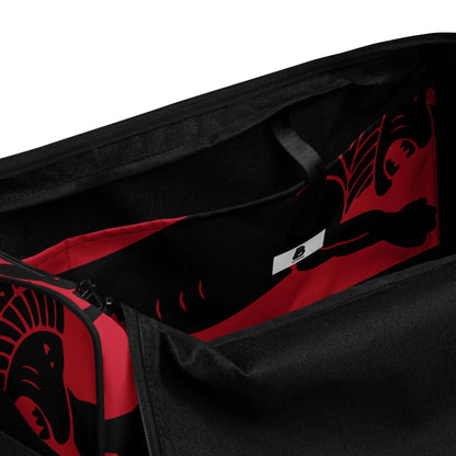 Spacious interior of the Weekender N°26 bag with colorful lining and multiple pockets, ideal for travel and storage.