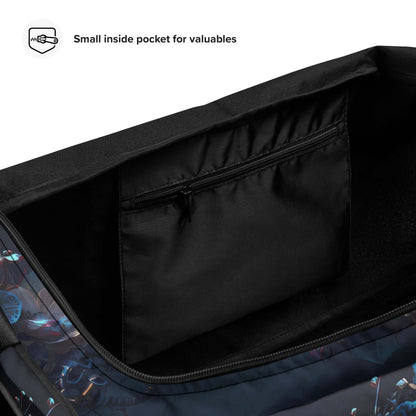 Interior view of Weekender N°31 with small zipper pocket for valuables, ideal for travel, daily errands, or gym use.