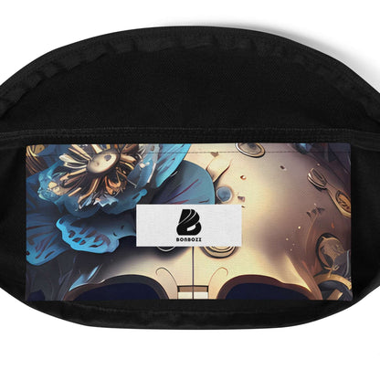 Detail of Gürteltasche N°33 with artistic interior design and brand logo visible.