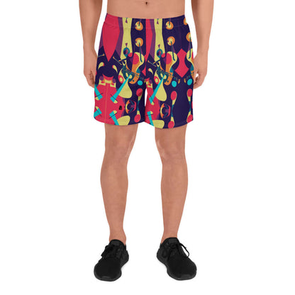 Recycelte Sport-Shorts für Herren N°3 in buntem Design, ideal für Laufen, Schwimmen und Fitness, aus 91% recyceltem Polyester