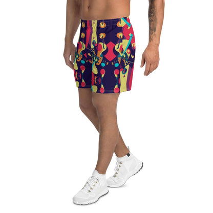 Recycelte Sport-Shorts für Herren N°3 mit buntem Design für vielseitiges Training und Aktivitäten.