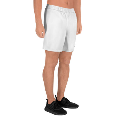 Recycelte Sport-Shorts für Herren N°1 in Weiß, ideal für Fitness, Schwimmen, und Laufen mit Vier-Wege-Stretch aus recyceltem Polyester.