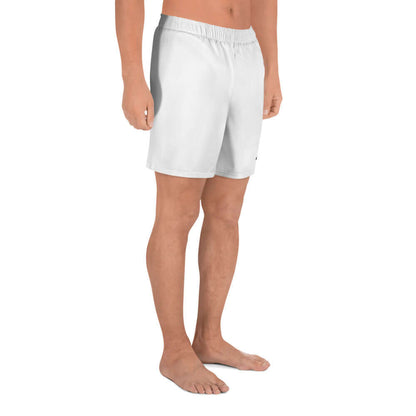 Recycelte Sport-Shorts für Herren N°1 in Weiß, ideal für Fitness, Laufen, Schwimmen oder Gewichteheben aus 91% recyceltem Polyester.