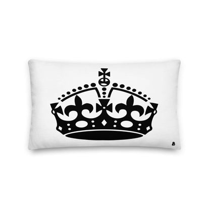 Premium-Kissen N°3 with crown design, luxury home decor pillow, form-stable and washable, perfect for adding a touch of color.
