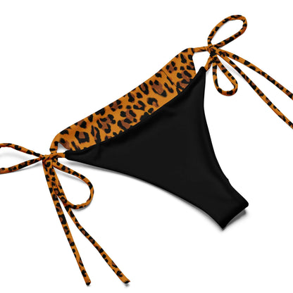 Recycelter Schnürbikini mit Allover-Druck in Leopardendesign, weiches Material, Größen bis 6XL, UV-Schutz LSF 50+ ideal für den Sommer