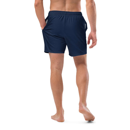 Back view of Herren-Badehosen N°16, quick-drying and breathable swim shorts with pockets, ideal for summer.