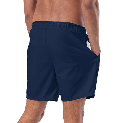 Back view of Recycelte Schwimmshorts with quick-dry fabric and pockets