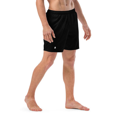 Herren-Badehosen N°11 black swimming shorts, breathable and quick-drying with multiple pockets, suitable for hot summer days.