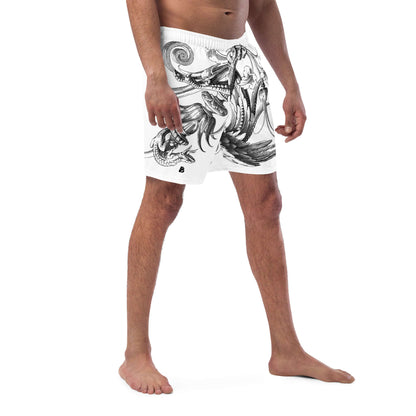 Herren-Badehosen N°12 with quick-dry and breathable fabric, featuring multiple pockets and silky lining for anti-chafing comfort.