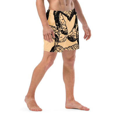 Model wearing Herren-Badehosen N°14 with quick-dry, breathable fabric and stylish design for summer.