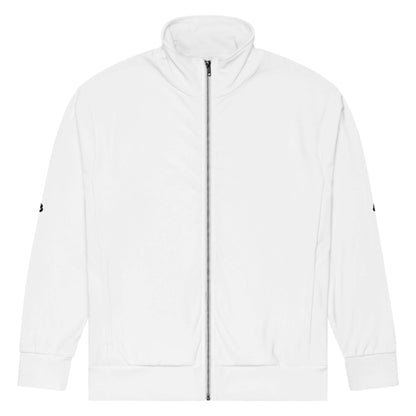 Unisex-Trainingsjacke N°1, weiße Trainingsjacke mit Reißverschluss und gebürsteter Fleece-Innenseite, ideal für Sport und Alltag.