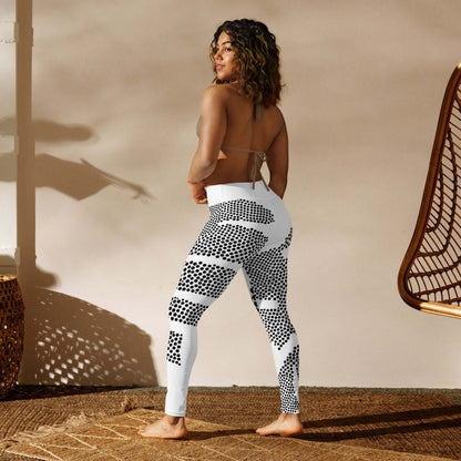 Yoga-Leggings N°45 worn by model in stylish pose, showcasing the stretchable and soft fabric in a modern indoor setting.