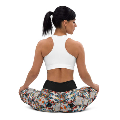 Yoga-Leggings N°47 - super weiche und dehnbare Leggings mit erhöhtem Bund, perfekt für Yoga, aus 82% Polyester, 18% Elastan