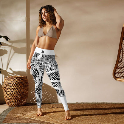 Yoga-Leggings N°45, super weiche und dehnbare Leggings, vier-Wege-Stretch, Muster, hoher Bund, bequem und stilvoll.