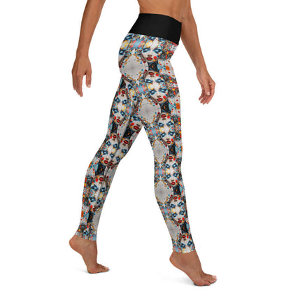 Yoga-Leggings N°47 with colorful pattern, featuring super soft, stretchy fabric suitable for comfortable yoga practice.
