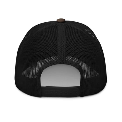 Back view of Trucker-Hat im Camouflage-Look N°0 showing adjustable snap closure and mesh design for breathability.