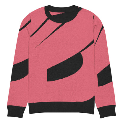 Klassischer Strickpullover mit Rundhalsausschnitt N°0, extraweicher Pullover aus Baumwolle und Polyester in rotem Design.